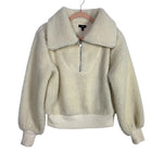 Express Ivory Sherpa Zip Pullover NWT- Size S