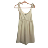 Lulus Cream Textured Tie Strap Dress- Size S