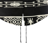 BB Dakota Black and White Printed Faux Fur Hooded Adjustable Back Hem Jacket- Size S (see notes)