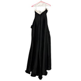 TERANI Couture Black and White Side Ruffle Strapless Gown- Size 12 (see notes)