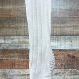 Baby Gap Ivory Ribbed Tights- Size 4-5 Years (see notes)