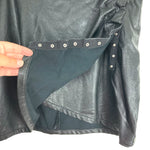 Amaryllis Black Faux Leather Bend and Snapped Fitted Skirt- Size 1XL (sold out online)