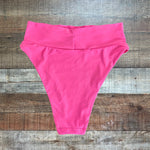 Aerie Pink High Cut Cheeky Swim Bottoms - Size M