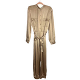 HANEY Tan Satin Jumpsuit - Size 14 (Sold Out Online!)