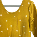 Alice + James Mustard Scribbled Polka Dot Dress-Size 6 (see notes, we have matching toddler girl dress)