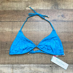 Beach Bunny Turquoise Triangle Emma Halter Bikini Top NWT- Size DD (we have matching bottoms)