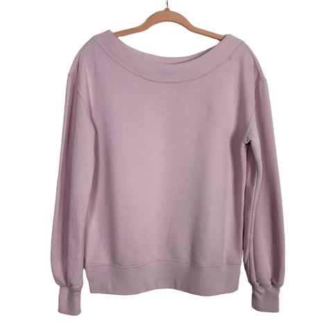 Abercrombie & Fitch Soft A&F Collection Light Pink Wide Neck Sweatshirt- Size XXS