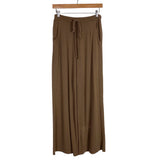 Zenana Premium Brown Drawstring Lounge Pants- Size S (see notes)