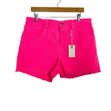 Good American Hawaiian Pink Raw Hem Shorts NWT- Size 14/32