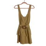 Show Me Your Mumu Tan Belted Mini Dress- Size M