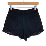 Superdown Black Distressed Raw Hem Simi Jean Shorts- Size 26 (sold out online)