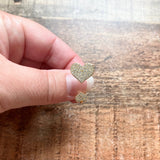 Gold Double Heart Rhinestone Adjustable Ring- Size 8/9