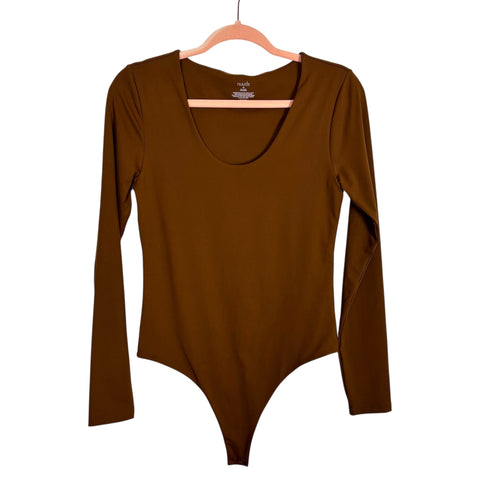 Nuuds Brown Long Sleeve Bodysuit - Size M