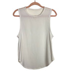 No Brand White Vented Front with Sheer Back Tank- Size ~M (see notes, no size, fits like a M)