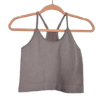 Popflex Taupe What's The Scoop Seamless Crop Tank NWT - Size S (Sold Out Online!)