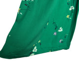 Free People Green Floral Printed Belted Wide Leg Pants- Size 0