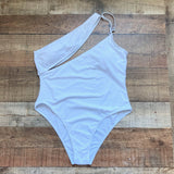 Pretty Little Thing White Cutout Padded One Piece- Size US 12 (see notes)