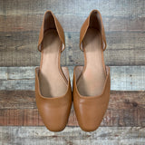 Madewell Camel Leather Flats- Size 9