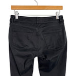 DL1961 Black Ripped Knee Raw Hem Margaux Instasculpt Ankle Skinny Jeans- Size 26 (Inseam 28”)