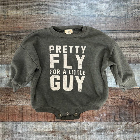 Tullabee Grey Pretty Fly For A Little Guy Bubble - Size 9/12M