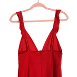 Lovers + Friends Red Ruffle Strap Button Front Jumpsuit NWT- Size S (sold out online)