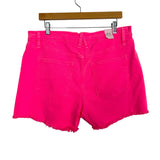 Good American Hawaiian Pink Raw Hem Shorts NWT- Size 14/32