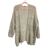 Free People Beige Open Knit Pattern Sweater Cardigan- Size XS/S (see notes, sold out online)
