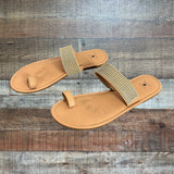 Shade and Shore Rhinestone Strap Toe Ring Sandals- Size 9