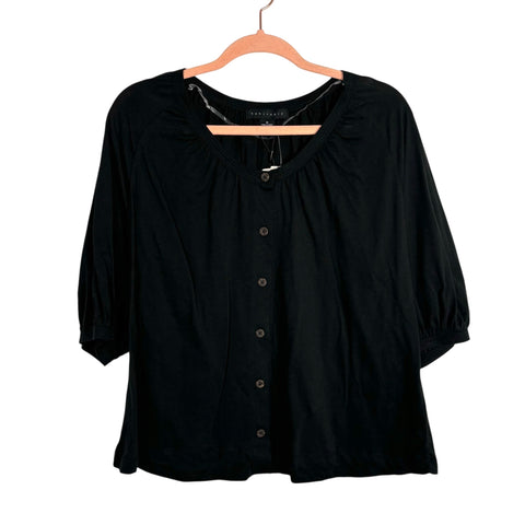 Sanctuary by Anthropologie Black Button Up Top NWT- Size M