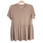 American Eagle Beige Peplum Top- Size S