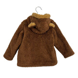 Patagonia Brown Two Tone Fleece Hooded Jacket - Size 12-18M