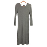 WAYF x Dede & Emily BFF Collection Gray Ribbed with Back Tie and Cut Out Dress NWT- Size S