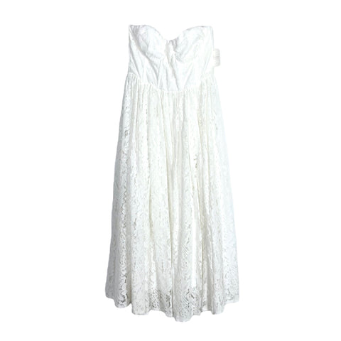 Altar'd State White Lace Corset Strapless Dress NWT- Size S