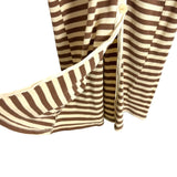 Wishlist Brown and Tan Striped Knit Faux Button Up Dress- Size L