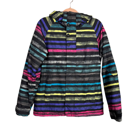 Burton Black Multicolor Stripe Jacket - Size S