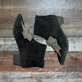 Farylrobin (Anthropologie) Black Bow Booties- Size 8.5 (see notes)