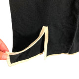 No Brand Black with Cream Trim Tunic Sweater and Pants Set- Size S (sold as a set)