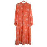 Pink Lily Coral Floral Print Dress - Size S (See Notes)