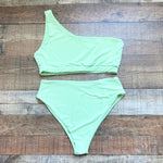 Pretty Little Thing Neon Green One Shoulder Bikini Top NWT- Size 16 (US12, see notes, we have matching bottoms)