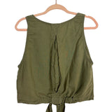 Free People Army Green Sleeveless Top - Size S