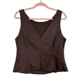 PAIGE Linen Deep V Zipper Closure Back Tank Top- Size 10 (sold out online, we have matching pants)