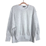 Avalebeti Light Heather Gray Exposed Seams Tunic Sweatshirt NWT- Size S