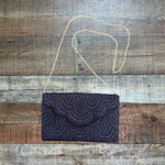 No Brand Navy Blue Beaded Clutch