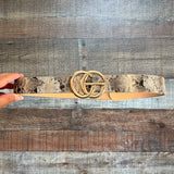 No Brand Snakeskin Faux Leather Belt