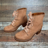 Frye Sabrina 6G Leather Lace Up Boots- Size 8.5