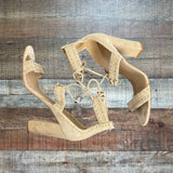 Kendal + Kyle Nude Studded Heels - Size 9.5 (see notes)