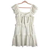 Sea New York White Eyelet Flutter Sleeve Smocked Dress NWT- Size XL (sold out online)