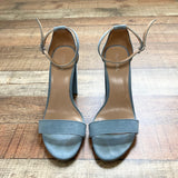 Merona Blue Suede Heeled Sandals- Size 7.5 (see notes)