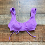 Wild Fable Purple Textured Back Lace Up Padded Bikini Top- Size XS