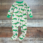 Simple Joys by Carter's Gray Alligators Fleece Zip Up Footie Outfit- Size 24M